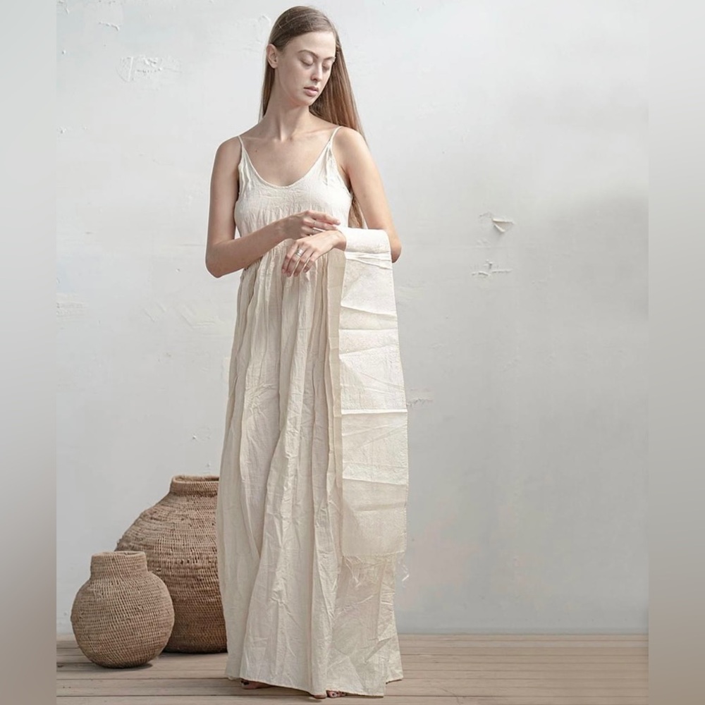 Sharon Brunsher Backless Summer Dress - Color Natural
